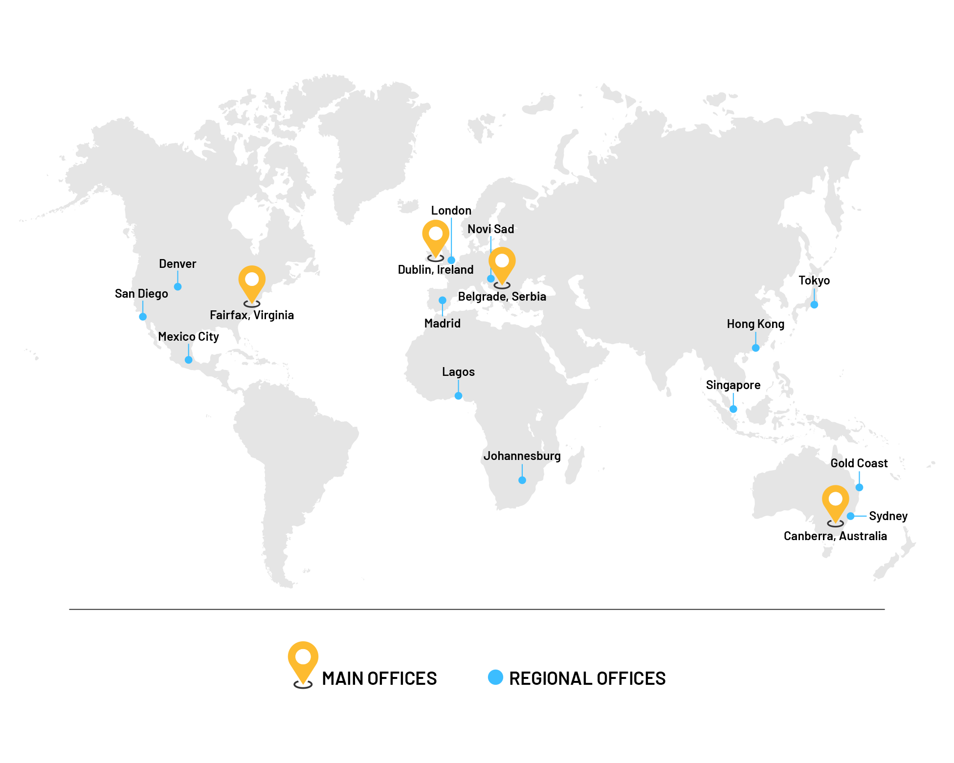 Map of Daon office locations